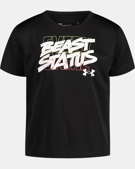Boys' Pre-School UA Beast Status Short Sleeve, Black, pdpMainDesktop image number 0